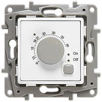 Терморегулятор механический с датчиком без рамки Legrand Etika 0С +40С белый картинка